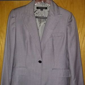 Anne Klein gray skirt suit size 4P